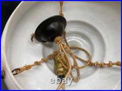 Art Déco Plafonnier Blanc Bleu Lampe à Suspension Mid Century Design 34 CM Im DM