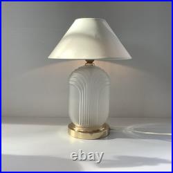 Art Deco Style Lampe Verre Presse Moulé Vintage Abat-jour Offert