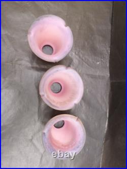 Art de France lot 3 tulipes lustre lampe art deco pâte de verre marmoréen TBE