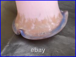 Art de France lot 3 tulipes lustre lampe art deco pâte de verre marmoréen TBE