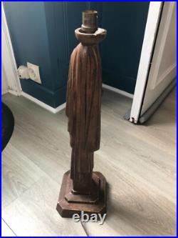 Art deco Lampe terre patinée Charles GREBER (1853-1935) et VALLON