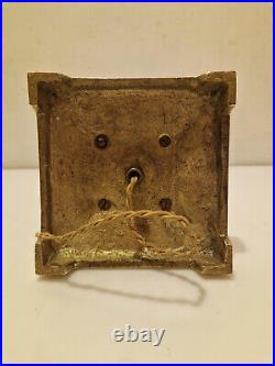 Art déco Pied de lampe en bronze et cabochons de velle soufflé et bullé 1920