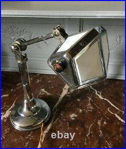 Authentique lampe Pirouett Art Déco années 30' Chrome design