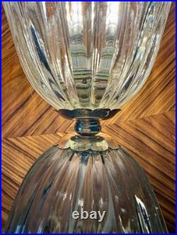 BAROVIER & TOSO Rare Lampe Art Déco Sabre en Verre de Murano Italie 1940