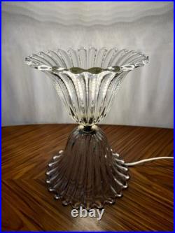 BAROVIER & TOSO Rare Lampe Art Déco Sabre en Verre de Murano Italie 1940