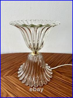BAROVIER & TOSO Rare Lampe Art Déco Sabre en Verre de Murano Italie 1940