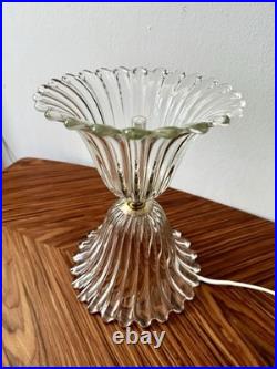 BAROVIER & TOSO Rare Lampe Art Déco Sabre en Verre de Murano Italie 1940