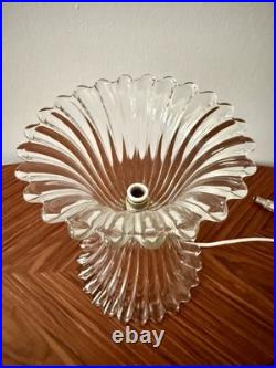 BAROVIER & TOSO Rare Lampe Art Déco Sabre en Verre de Murano Italie 1940