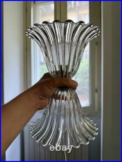 BAROVIER & TOSO Rare Lampe Art Déco Sabre en Verre de Murano Italie 1940