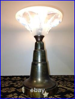 BORIS LACROIX LAMPE ART DECO signee pied design MITIS