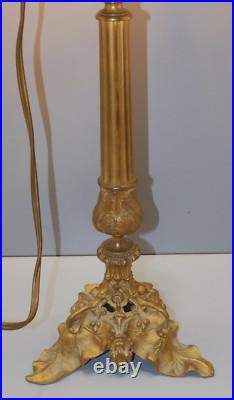 -BOUGEOIR BRONZE ART NOUVEAU Monté en PIED de LAMPE (réversible) déco D