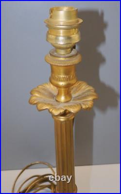 -BOUGEOIR BRONZE ART NOUVEAU Monté en PIED de LAMPE (réversible) déco D