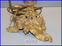 -BOUGEOIR BRONZE ART NOUVEAU Monté en PIED de LAMPE (réversible) déco D