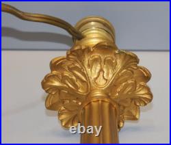 -BOUGEOIR BRONZE ART NOUVEAU Monté en PIED de LAMPE (réversible) déco D