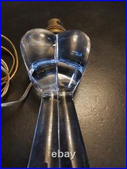 Baccarat Lampe Vers 1960 Cristal Estampille BACCARAT Eclairage Lumiere Baccarat