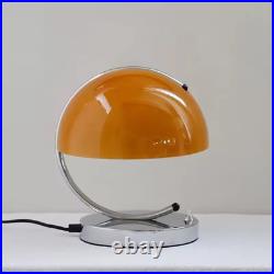 Bauhaus Orange Table Lamp Minimalist Art Deco Mushroom Night Light Modern