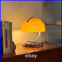 Bauhaus Orange Table Lamp Minimalist Art Deco Mushroom Night Light Modern