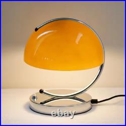 Bauhaus Orange Table Lamp Minimalist Art Deco Mushroom Night Light Modern