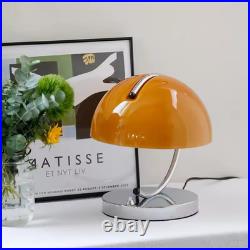 Bauhaus Orange Table Lamp Minimalist Art Deco Mushroom Night Light Modern