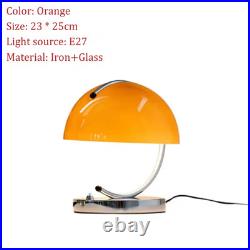Bauhaus Orange Table Lamp Minimalist Art Deco Mushroom Night Light Modern