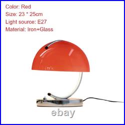 Bauhaus Orange Table Lamp Minimalist Art Deco Mushroom Night Light Modern