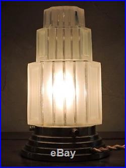 Belle LAMPE BUILDING MODERNISTE ART DECO SKYSCRAPER GRATTE-CIEL 1930