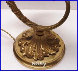 Belle LAMPE de table ancienne bronze doré 2 branches