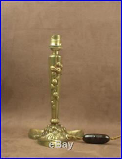 Belle Lampe En Bronze Epoque Art Deco Signee Puel Detot