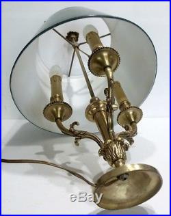 Belle et Ancienne LAMPE BOUILLOTTE en Bronze avec Abat-jour en Tôle