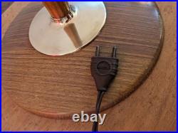 Belle lampe art déco MAZDA COULEUR TECK avec tulipe en opaline et en TRÈS bon ét