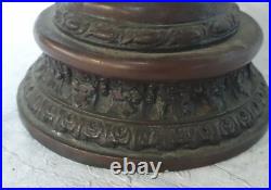 Belle lampe style art déco sculpture / statuette de femme élégante en zamak 58CM