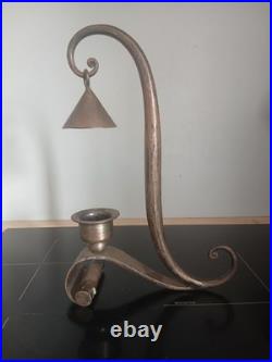 Bougeoir Lampe fer forgé art déco 1930 CHARLES PIGUET candlestick