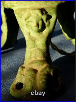 Cameo Shell Lamp Lampe Camée Coquillage Trois Graces Muses Hand Carved