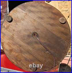 Charles Dudouyt Lampadaire Lampe Art Deco Moderniste Colonne Bois Tourné no Vis