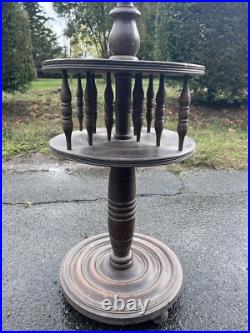 Charles Dudouyt Lampadaire Lampe Art Deco Moderniste Design Bois Tourné