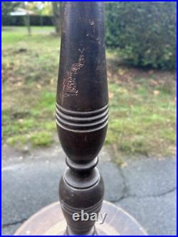 Charles Dudouyt Lampadaire Lampe Art Deco Moderniste Design Bois Tourné