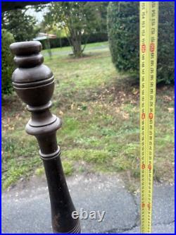 Charles Dudouyt Lampadaire Lampe Art Deco Moderniste Design Bois Tourné