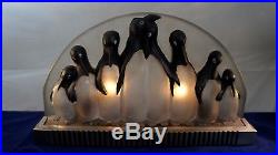 Costbelle, lampe de table art deco pingouins