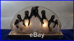 Costbelle, lampe de table art deco pingouins
