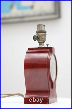 Cotna Electrique Pendulette & Lampe Art Deco Bakelite 1930