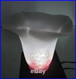 DAUM NANCY tulipe pate de verre forme corolle de fleur pour Lampe, applique