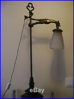 De 1920 Lampe DRAGON Muller frères Luneville en bronze doré art deco