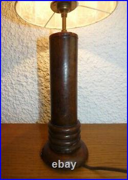 Dupré Lafon Style Lampe Cuir Art Déco circa 1930 / Lamp