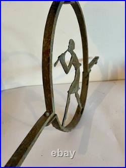 Element lustre lampe art deco danseuse sculpture edgar brandt max le verrier