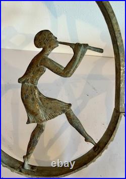 Element lustre lampe art deco danseuse sculpture edgar brandt max le verrier