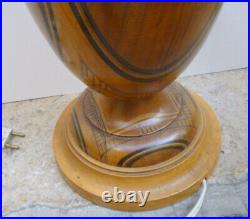 Exceptionnel pied de lampe en bois marqueté époque ART-DECO
