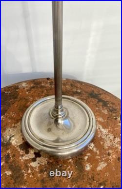 French Art Deco Adjustable Desk Lamp Chrome Brass 1930s Modernist