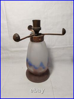 G. V. De Croismare Sous Muller 1910-1920 Pied De Lampe Pate De Verre