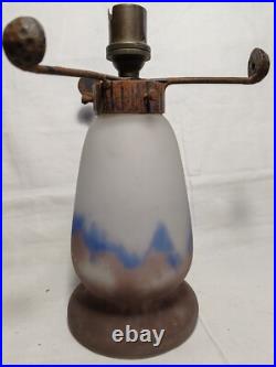 G. V. De Croismare Sous Muller 1910-1920 Pied De Lampe Pate De Verre