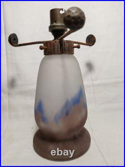 G. V. De Croismare Sous Muller 1910-1920 Pied De Lampe Pate De Verre